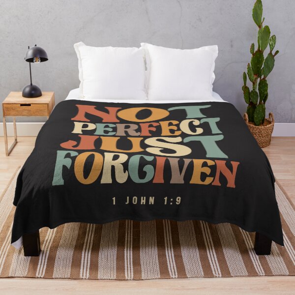 Item preview, Not Perfect, Just Forgiven 1 John 1:9 Christian Quote  designed and sold by cidolopez.