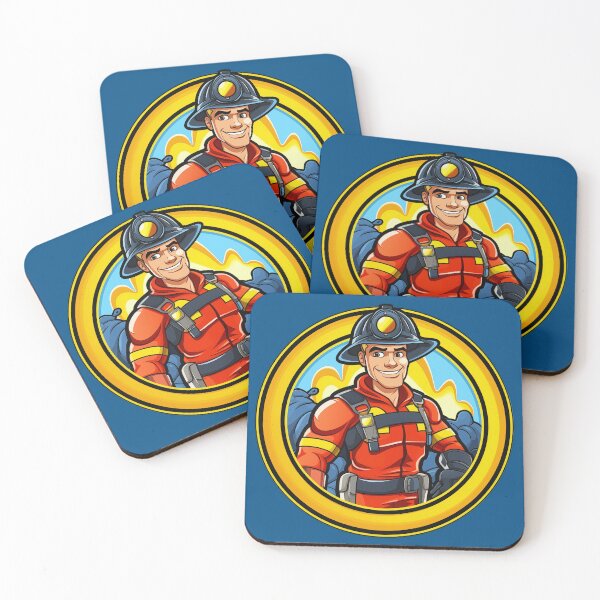 Item preview, Cartoon Superhero Firefighter designed and sold by BandA-Merch.