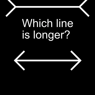 Vorschaubild zum Design Optical Illusion Which Line Is Longer Funny Optical Illusion Gear von DynamicDesign
