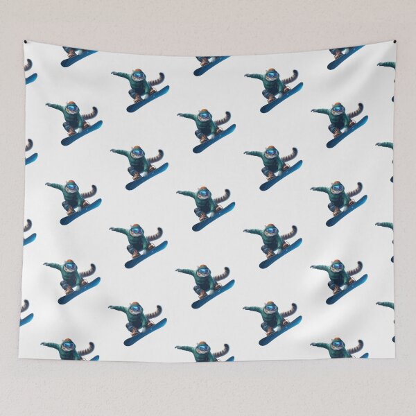 Item preview,  Cat Skiing Action  designed and sold by printmala.