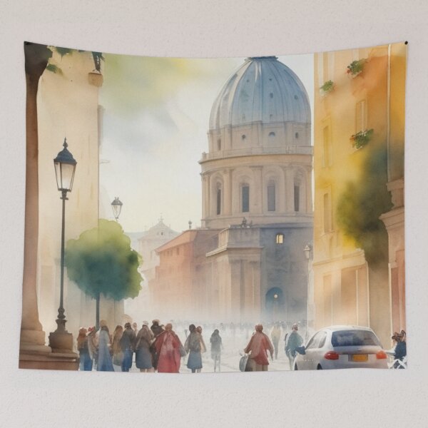 Item preview, Rome-Watercolor Art designed and sold by TondoMeander.