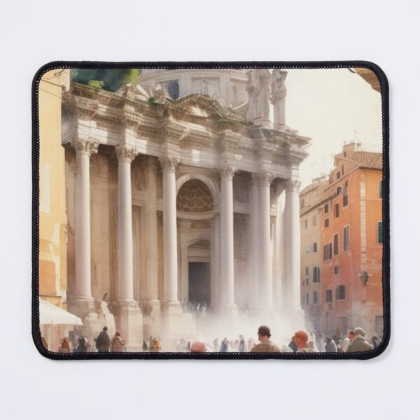 Item preview, City Square of Rome-Watercolor Art designed and sold by TondoMeander.