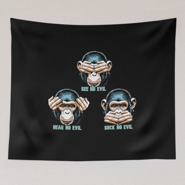 Item preview, Three Wise Monkeys designed and sold by halibutgoatramb.