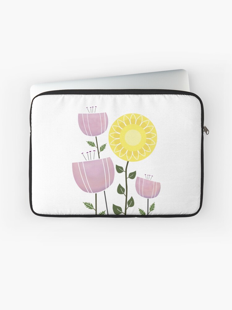 Thumbnail 1 of 2, Laptop Sleeve, Mid Mod Flower Design designed and sold by CarlaBaremb.