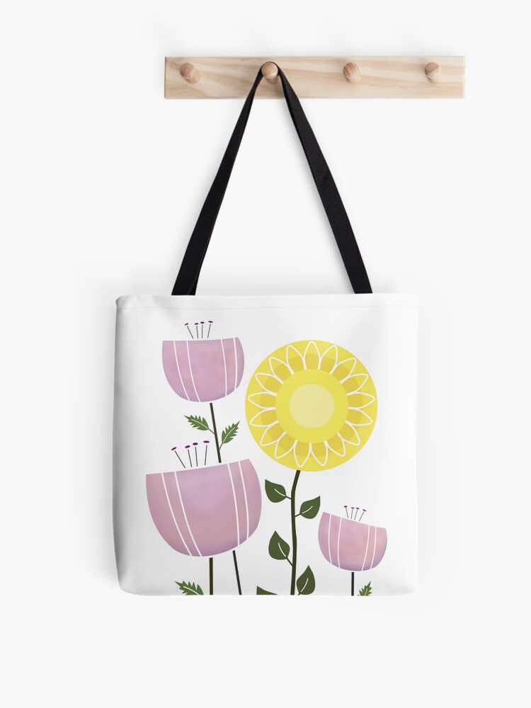 Thumbnail 1 of 2, Tote Bag, Mid Mod Flower Design designed and sold by CarlaBaremb.