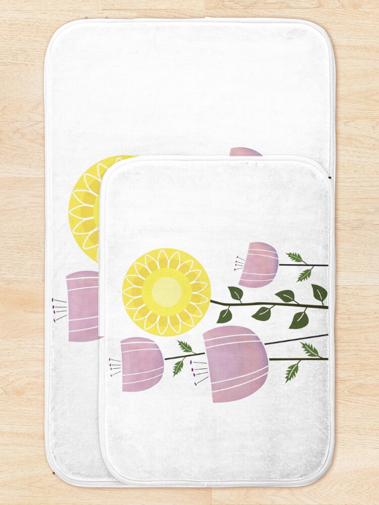 Thumbnail 5 of 6, Bath Mat, Mid Mod Flower Design designed and sold by CarlaBaremb.