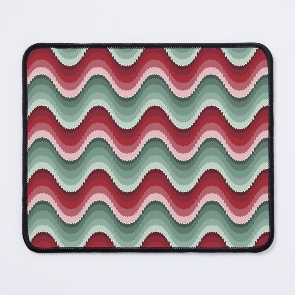 Item preview, Bargello wave pattern in red and green designed and sold by colorofmagic.