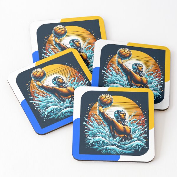 Item preview, Waterpolo Player shoots blue&yellow designed and sold by waterpoloworld.