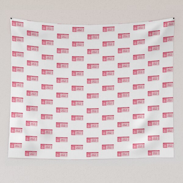 Item preview, Ticket to anywhere boarding pass freedom airlines pink designed and sold by wonderxwander.
