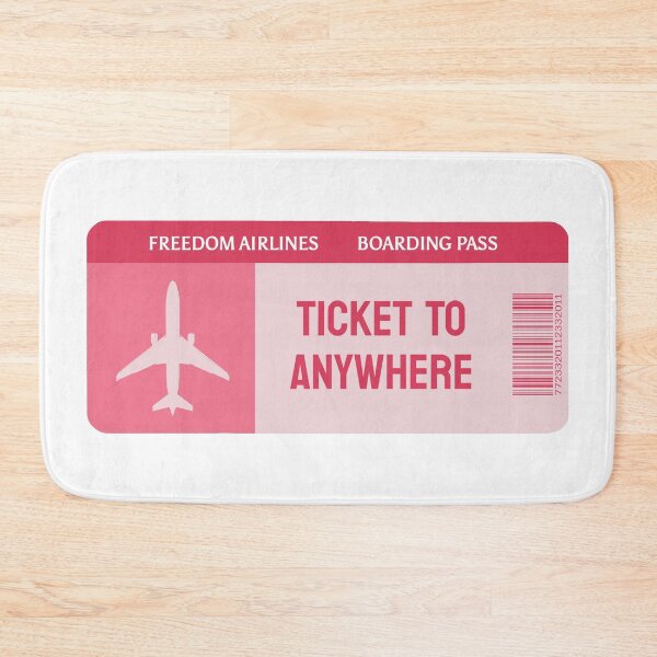 Item preview, Ticket to anywhere boarding pass freedom airlines pink designed and sold by wonderxwander.