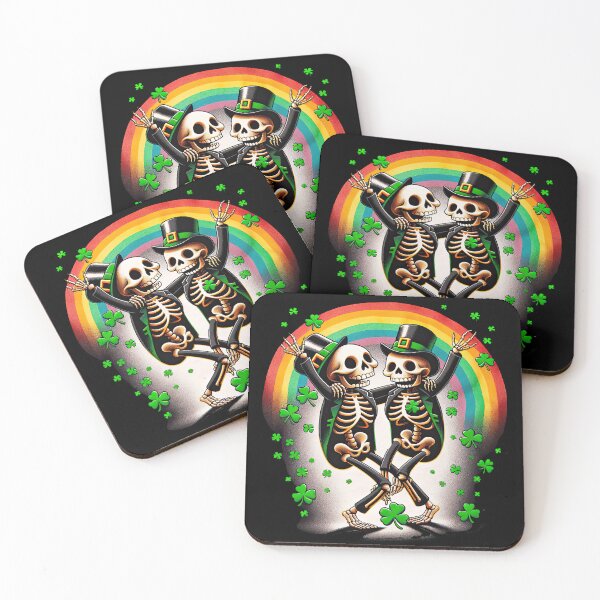 Item preview, Leprechaun St Patricks Day Skeleton dance rainbow Irish Gifts T-Shirt designed and sold by MAPDDesigns.