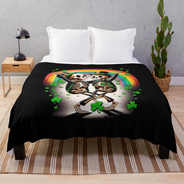 Item preview, Leprechaun St Patricks Day Skeleton dance rainbow Irish Gifts T-Shirt designed and sold by MAPDDesigns.
