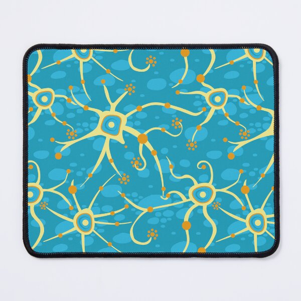 Item preview, neural network - pattern yellow on blue designed and sold by colorofmagic.