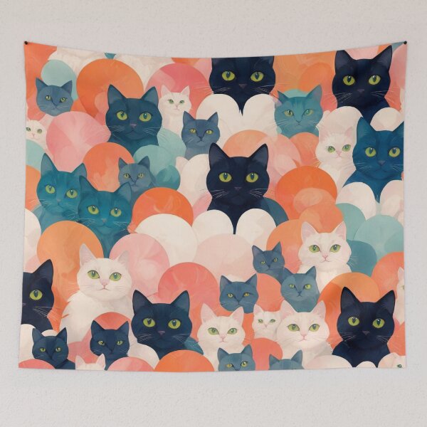 Item preview, Many cats in colorful balloons designed and sold by laosong3.