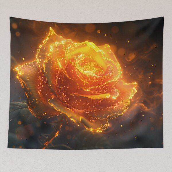 Item preview, “Inferno Petals: Embracing the Thorned Radiance” designed and sold by Art-Vortex-fr.