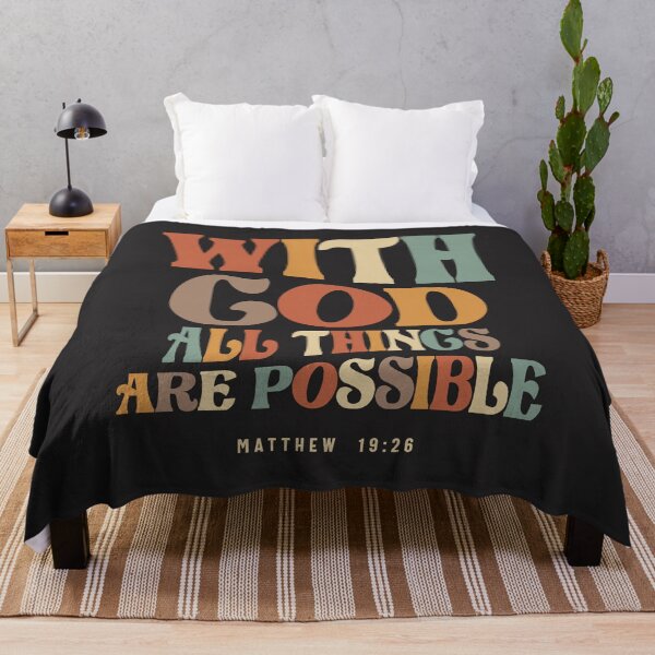Item preview, With God All Things Possible Matthew 19:26 Christian Quote designed and sold by cidolopez.