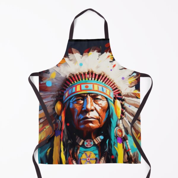 Item preview, Native American male tribal chief with feather headdress and face paint designed and sold by cristina1001.
