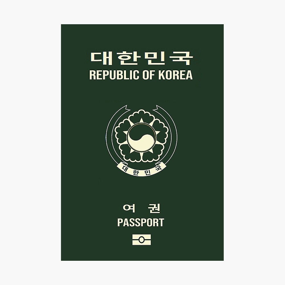 Republic Of South Korea Passport Photographic Print By   Pp,840x830 Pad,1000x1000,f8f8f8 