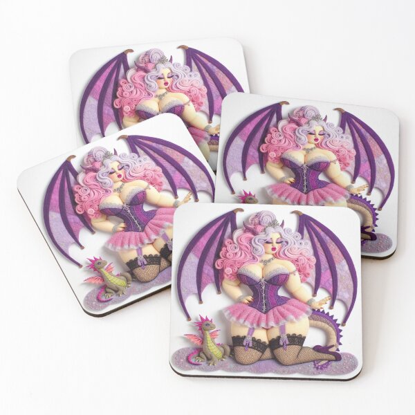 Item preview, Purple Dragon Fairy with Dragon FF045 designed and sold by FairytalePress.