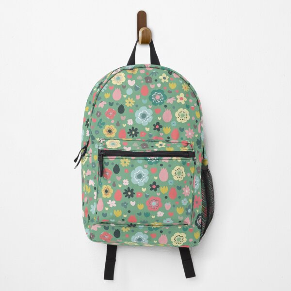 Item preview, Colorful spring flowers on green designed and sold by colorofmagic.