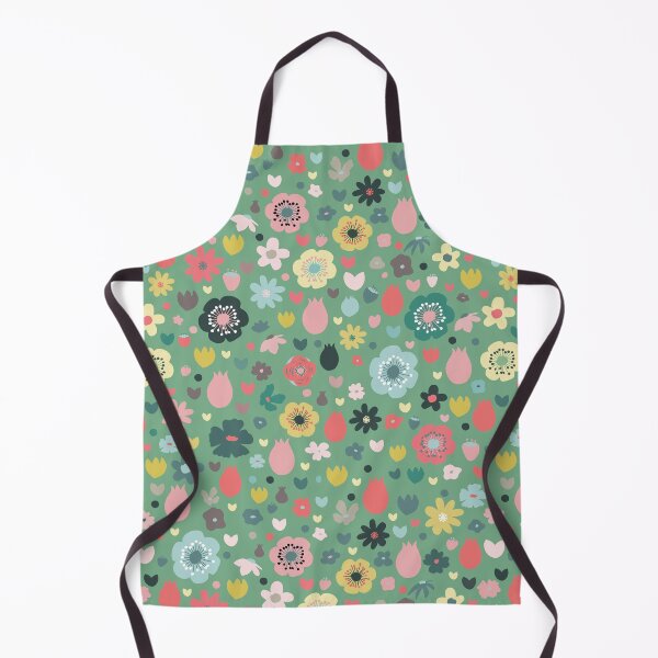 Item preview, Colorful spring flowers on green designed and sold by colorofmagic.