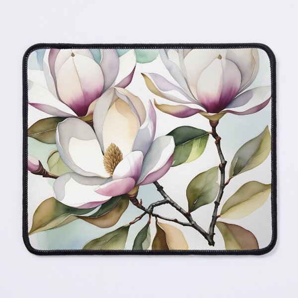 Item preview, Watercolor magnolias in bud designed and sold by IAmagineFR.