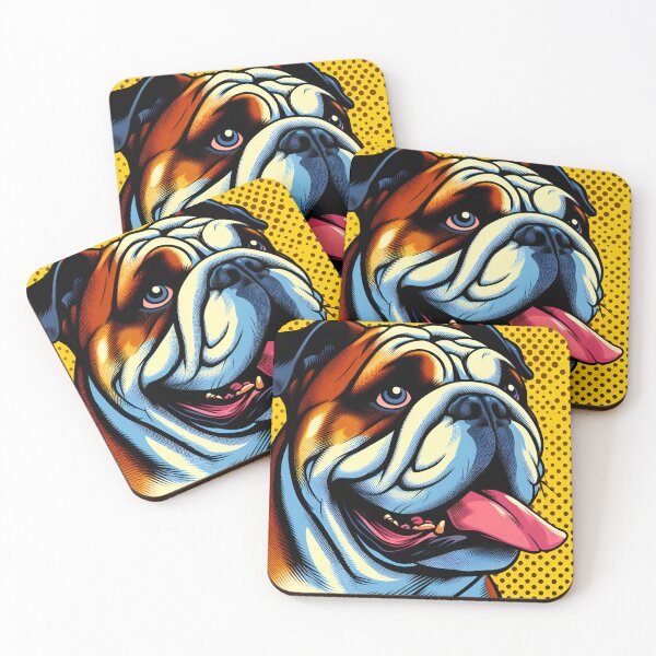 Item preview, Bulldog Love in Pop Art Style designed and sold by PawspectCreate.
