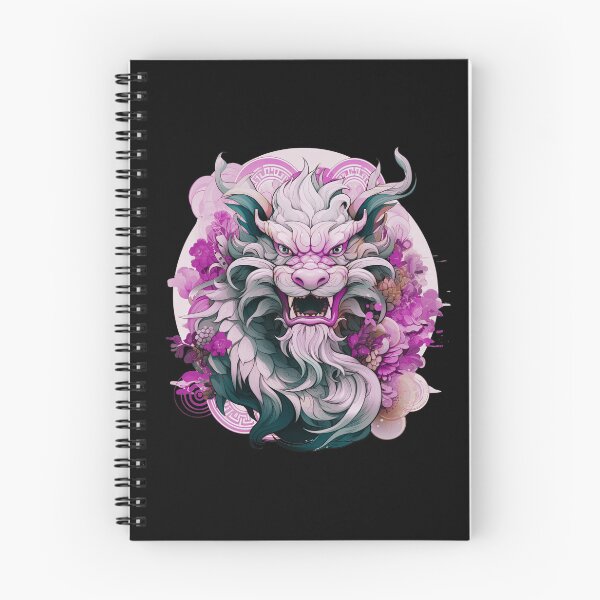 Item preview, Purple and grey dragon with black BG -Year of the Dragon- chinese Zodiac Theme-black Background designed and sold by CosmicNook1.