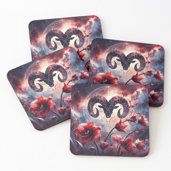 Artikelvorschau, Aries: Fiery Blossoms in Passion entworfen und verkauft von ZodiBlend.