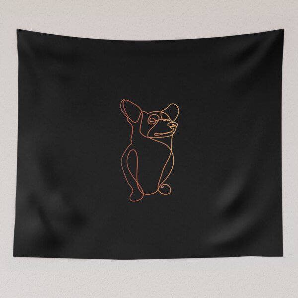 Item preview, Colorful Corgi One Line Art designed and sold by hemp3x.