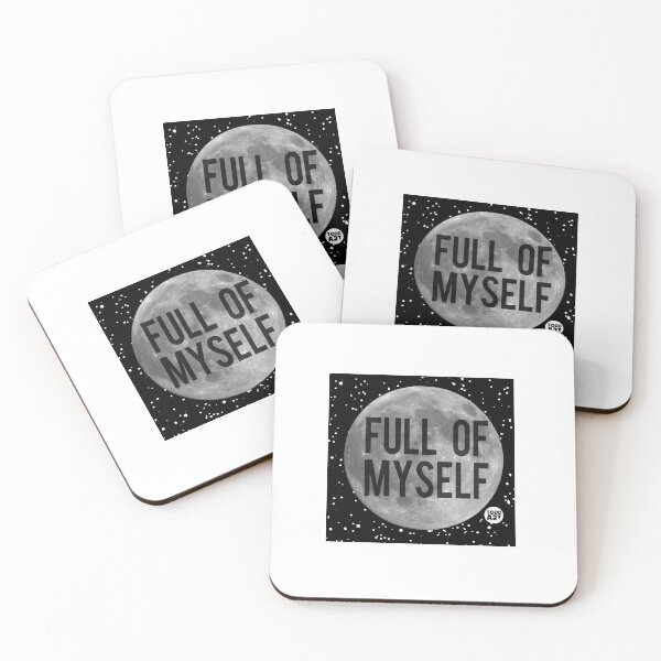 Artikelvorschau, FULL OF MYSELF MOON sticker entworfen und verkauft von TODD GOLDMAN.