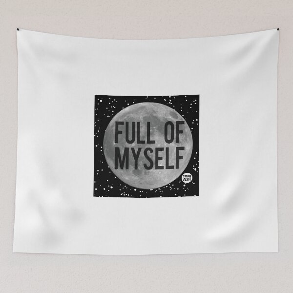 Artikelvorschau, FULL OF MYSELF MOON sticker entworfen und verkauft von TODD GOLDMAN.