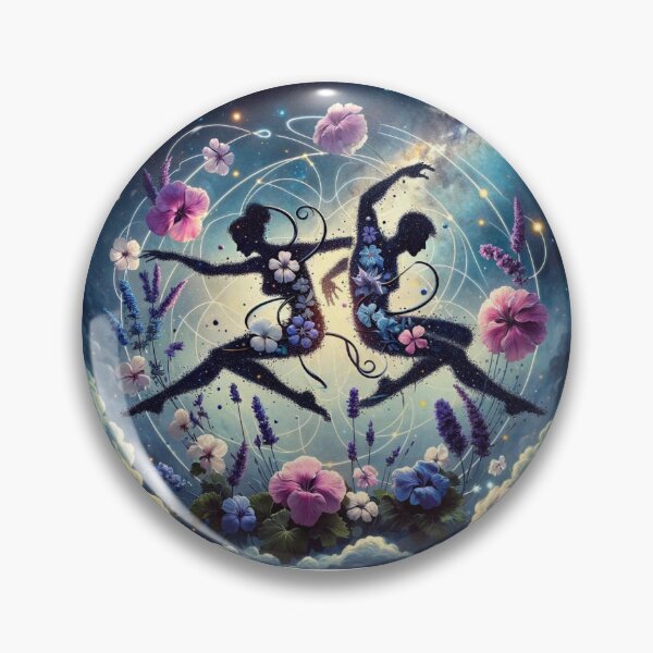Item preview, Gemini: Playful Blossoms in Duality designed and sold by ZodiBlend.