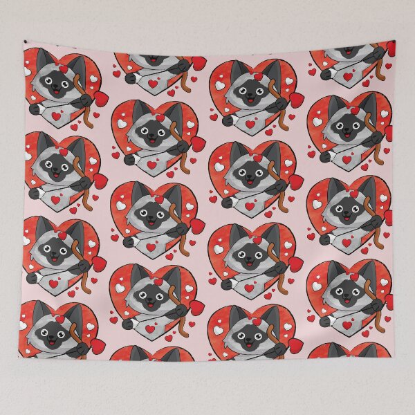 Item preview, Valentines Day Love, Cute Siamese Cat With Hearts designed and sold by siamesestore.