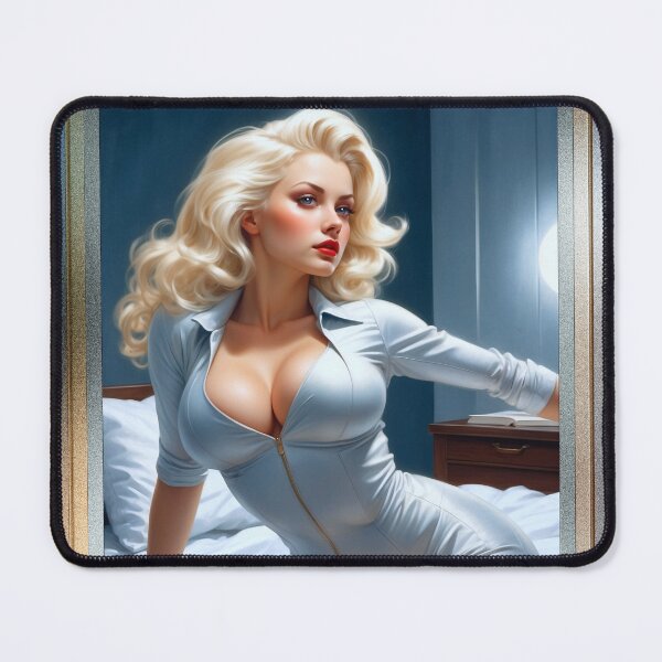 Item preview, She Is Contemplating Her Future Stunning AI Concept Art Pin Up Girl Portrait by Xzendor7 designed and sold by Xzendor7 Digital Art Creations.
