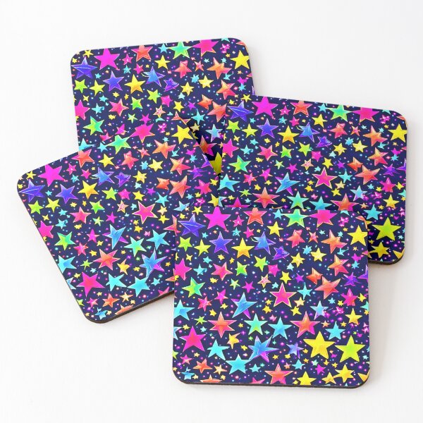 Item preview, Neon Celestial: Colorful Stars Pattern Elegance designed and sold by Health And Fitness Posts e-Store.