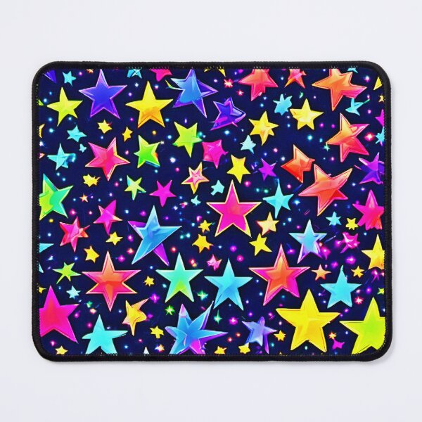 Item preview, Neon Celestial: Colorful Stars Pattern Elegance designed and sold by Health And Fitness Posts e-Store.