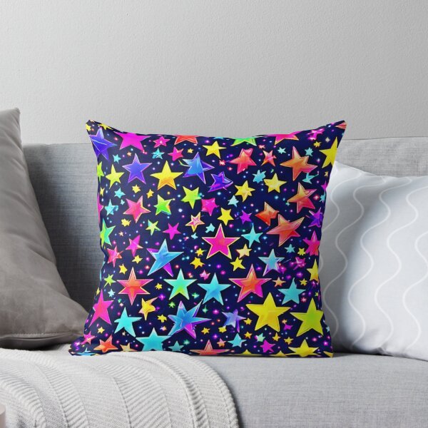 Item preview, Neon Celestial: Colorful Stars Pattern Elegance designed and sold by Health And Fitness Posts e-Store.
