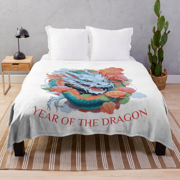 Item preview, Vibrant Colourful Snarling blue dragon bright white bg-Year of the Dragon- Chinese Zodiac Theme-white Background designed and sold by CosmicNook1.