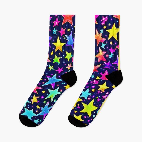 Item preview, Neon Celestial: Colorful Stars Pattern Elegance designed and sold by Health And Fitness Posts e-Store.