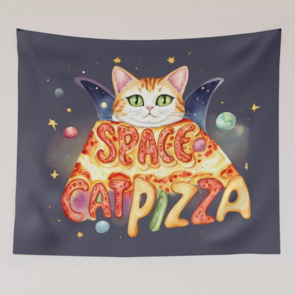Item preview, Space Cat Pizza designed and sold by @ndrys.