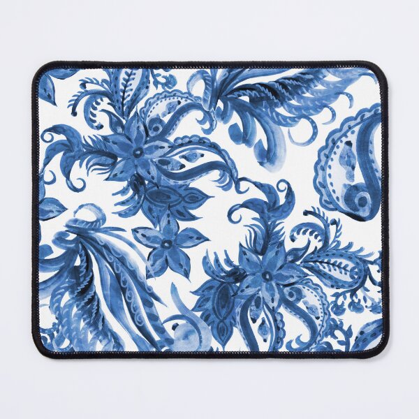 Item preview, padrão de estampa ornamental azul designed and sold by RODRIGORo.