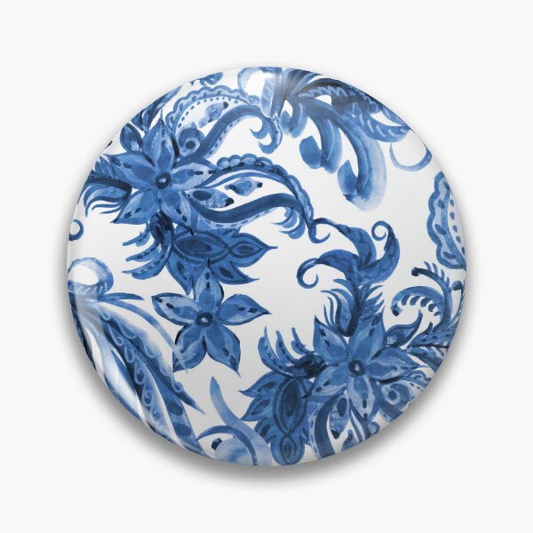 Artikelvorschau, padrão de estampa ornamental azul entworfen und verkauft von RODRIGORo.
