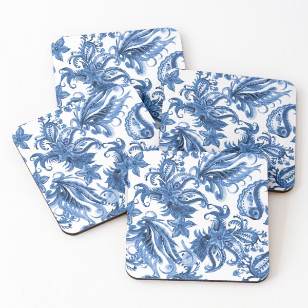 Item preview, padrão de estampa ornamental azul designed and sold by RODRIGORo.