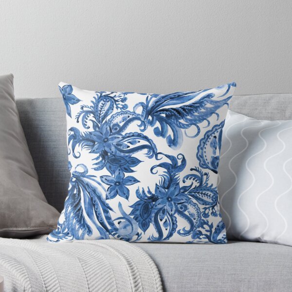 Item preview, padrão de estampa ornamental azul designed and sold by RODRIGORo.