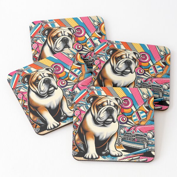 Item preview, Cartoon Bulldogs: A Playful Delight designed and sold by PawspectCreate.