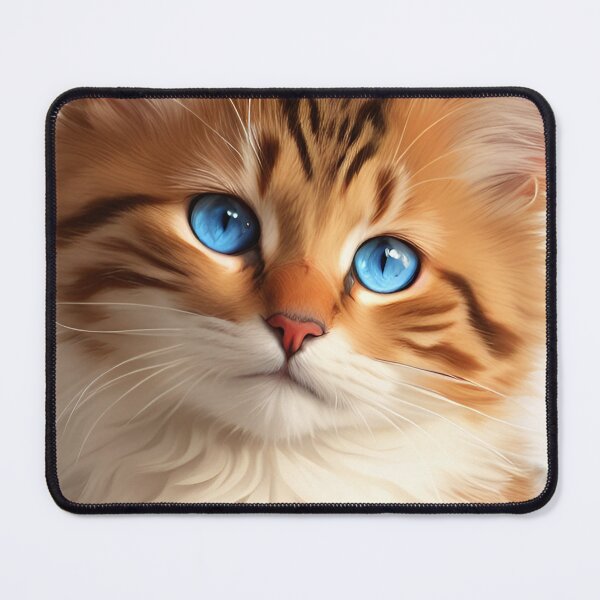 Item preview, Red cat with blue eyes designed and sold by DeMuurdecoratie.