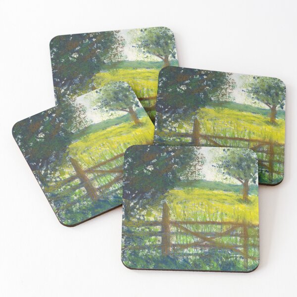 Item preview, Gate to Golden Fields and Trees - Pastel Sketch designed and sold by paleheather.