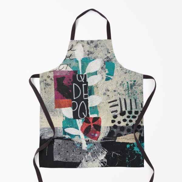 Item preview, ABC Collage Art Teal Red Black & White designed and sold by Sheree Burlington.