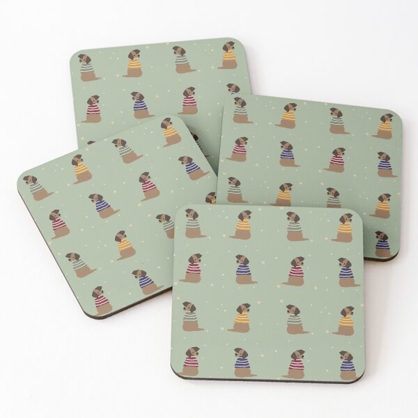 Item preview, stripes and dogs designed and sold by ClumsyClouds.